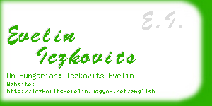 evelin iczkovits business card